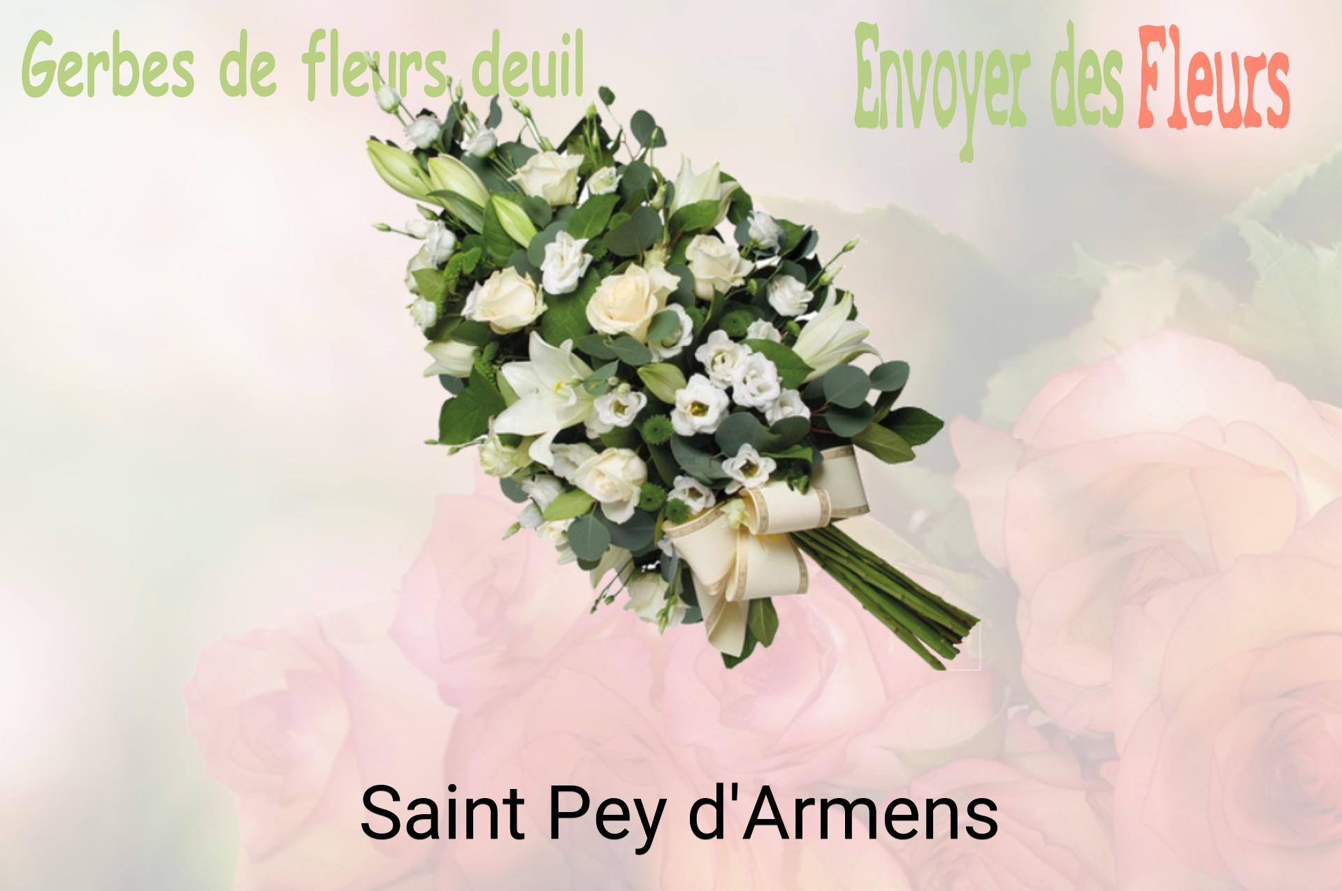 Gerbe de fleurs de deuil livrée à Saint-Pey-d'Armens